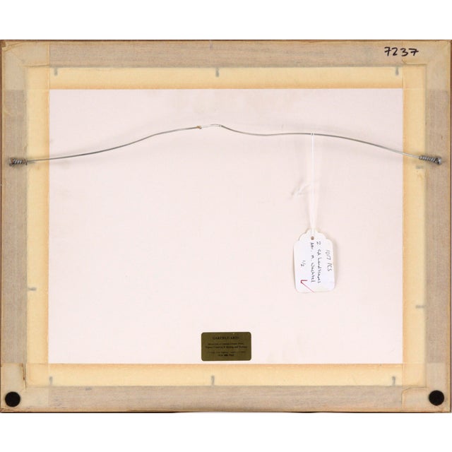 Green Overlooking the Bay, Mid-Century Coastal Landscape Watercolor For Sale - Image 8 of 8