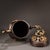 Solid Copper Gilt Gold & Silver High-Relief Incense Burner Censer With Laughing Buddha & Dragons For Sale - Image 4 of 10