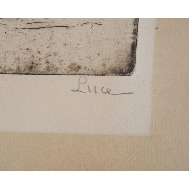 Maximilien Luce, Rotterdam, Sailboats at the Quay and Smoke in the Port, 1890, Original Etching For Sale - Image 5 of 6