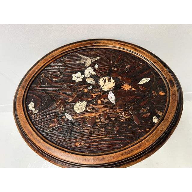 Asian-Style Side Table in Natural Wood, 20th Century For Sale - Image 6 of 13