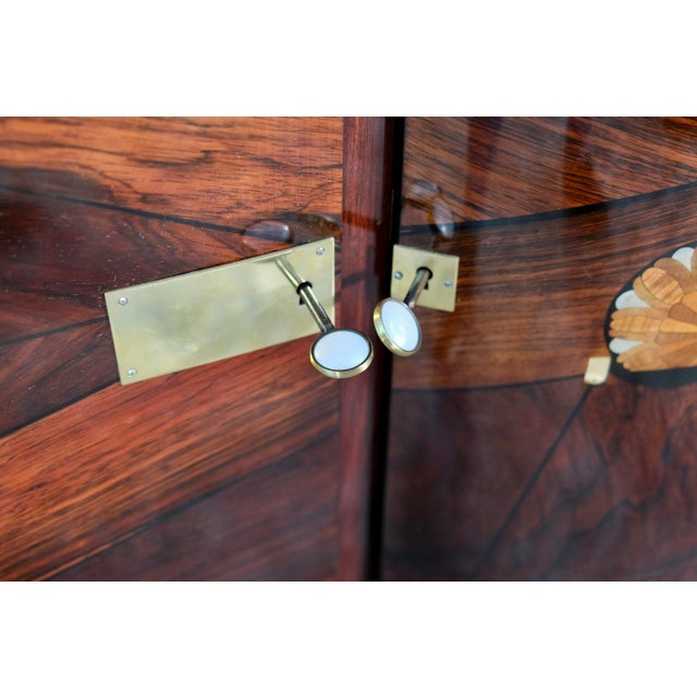 Art Deco Sideboard with Typical Inlays of Various Fruitwoods, 1930s For Sale - Image 6 of 10