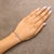 Haus of Brilliance .925 Sterling Silver Diamond Accent Ribbon and Circle Bolo Adjustable Bracelet For Sale - Image 4 of 5