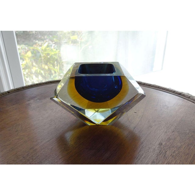 Vintage Murano Sommerso Glass Bowl in the Style of Flavio Poli For Sale - Image 10 of 10