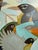 This 20” x 20” painting depicts all sorts of robins. I had a year here at the house where there were so many robins...