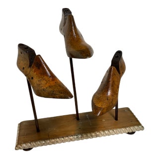 Wood Shoe Form Sculpture For Sale