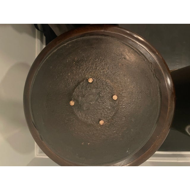 Large 19th Century Indian Patinated Bronze Urli Dish With Handles For Sale - Image 4 of 4