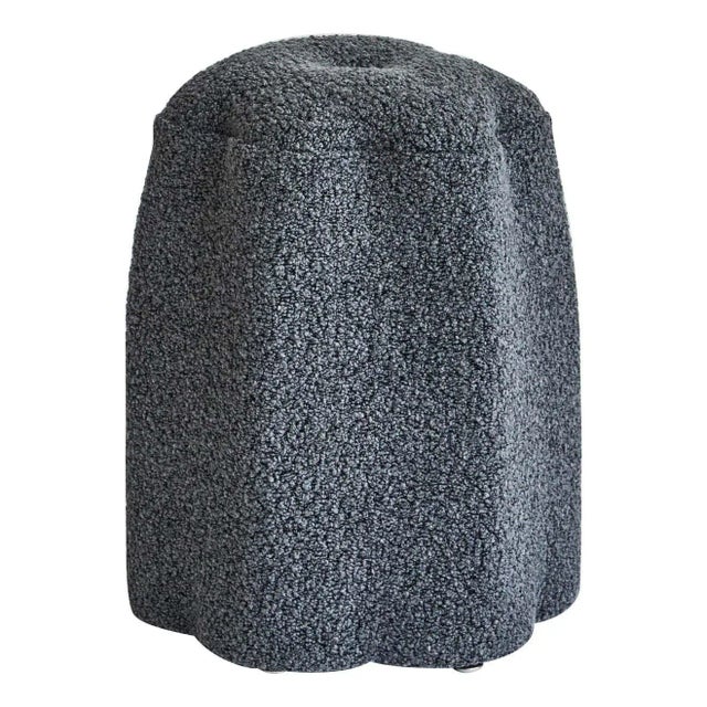 Not Yet Made - Made To Order Christian Siriano Lily Stool in Dark Gray Bouclé For Sale - Image 5 of 5