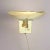 Vintage Mid Century Modern Brass Flying Saucer Wall Sconce For Sale - Image 11 of 11