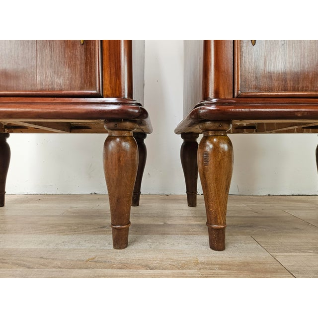 Art Deco Bedside Tables with Mirrored Top, 1950, Set of 2 For Sale - Image 15 of 17