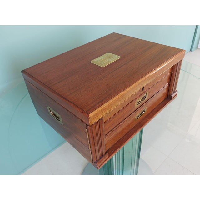 Antique canteen of cutlery | flatware service 12 place setting | 178 pieces silver plated | pompadour design monogram "n"...