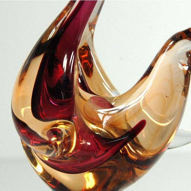 Black Italian Sommerso Murano Glass Duck, 1970s For Sale - Image 8 of 11