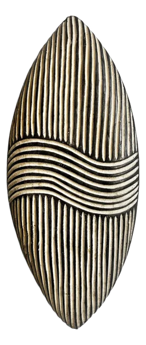 Vintage Black & White Zulu Elongated Shield