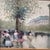 French Vintage Impressionist Oil Painting on Canvas “ Paris Streets“ Signed Framed For Sale - Image 3 of 12