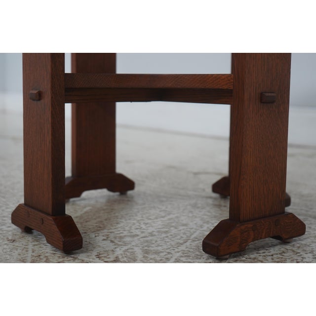 Stickley Mission Oak Octagonal End Table For Sale In Philadelphia - Image 6 of 12