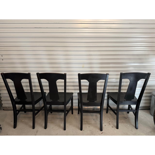 Set of 4 schoolhouse farmhouse style chairs Solid and sturdy and very comfortable. Made in Italy Loren S/C Black Original...
