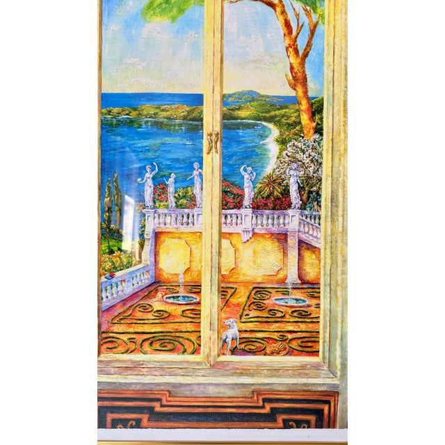 Jonna White Original Signed “Above Magens Bay” in Monumental Custom Gold Frame For Sale - Image 12 of 16