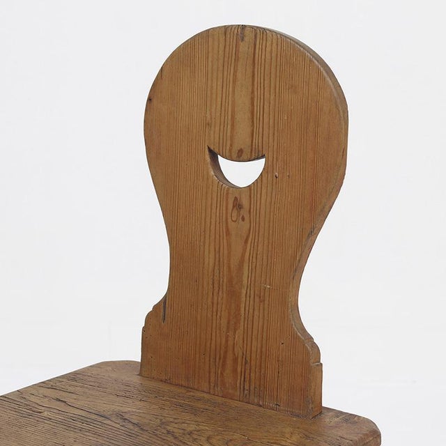 Traditional antique mountain chair from Southern Germany. This characteristic and rustic chair is entirely handmade and...