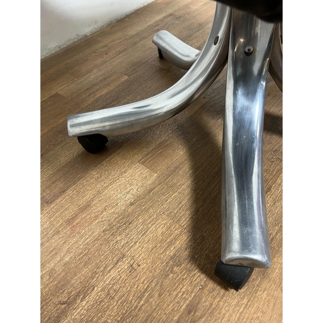 Ca. 1970s Giovanni Offredi for Saporiti Italia "Ondo" Executive Leather Desk Chair For Sale - Image 11 of 12