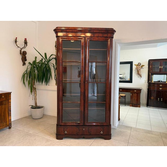 Late Biedermeier Display Cabinet in Mahogany For Sale - Image 3 of 16