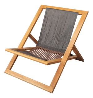 Modern Folding Lounge Chair with Wooden Frame, 1970s