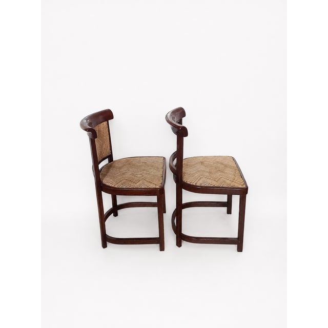 Vienna Secession Model 423 Chairs attributed to Josef Hoffmann for Jacob & Josef Kohn, 1910, Set of 2 For Sale - Image 6 of 12