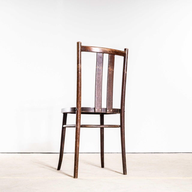Vintage Dark Oak and Refined Bentwood Dining Chair, 1950s For Sale - Image 6 of 11