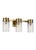 Garrett from Chapman & Myers for Generation Lighting features cylindrical Clear Extruded Glass shades paired with...