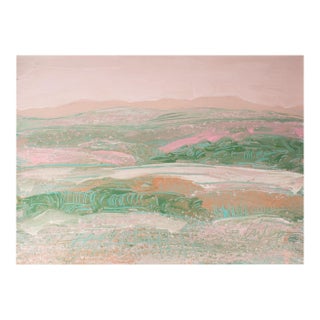 1980s Abstract Acrylic Landscape Painting by Harry HIlson For Sale