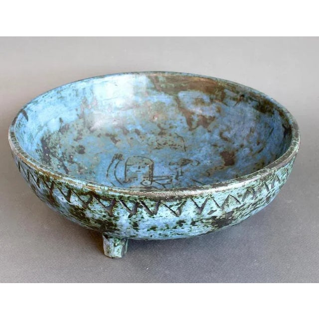 1950s Vintage French Ceramic Decorative Bowl by Jacques Blin, 1950s For Sale - Image 5 of 18
