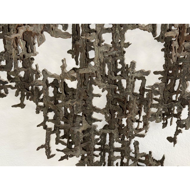 Metal Large Iron Brutalist Sculpture Attributed to Daniel Gluck For Sale - Image 7 of 12
