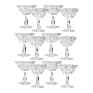 Mid 20th Century Waterford Kylemore Champagne Coupes, Set of 12 For Sale