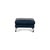Blue Clarus Pouf in Blue Leather from FSM For Sale - Image 8 of 10