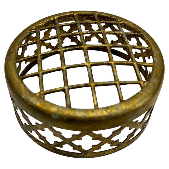 Pique Fleurs Vase in Multicolor Decor with Grille, 1930s For Sale - Image 6 of 7