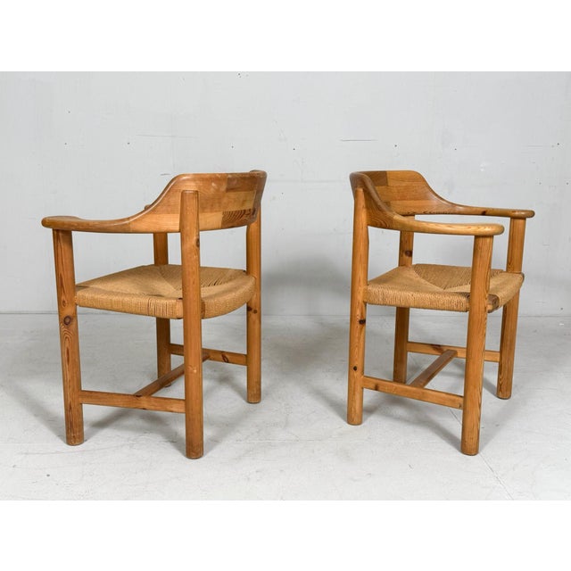 Wood Dining Chairs in Pine and Paper Cord by Rainer Daumiller and Poultries Pedersen for Grammrode, 1970s, Denmark, Set of 4 For Sale - Image 7 of 17