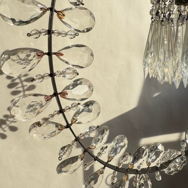 1950s Mid-Century Swedish Crystal Pendant Light For Sale - Image 10 of 11