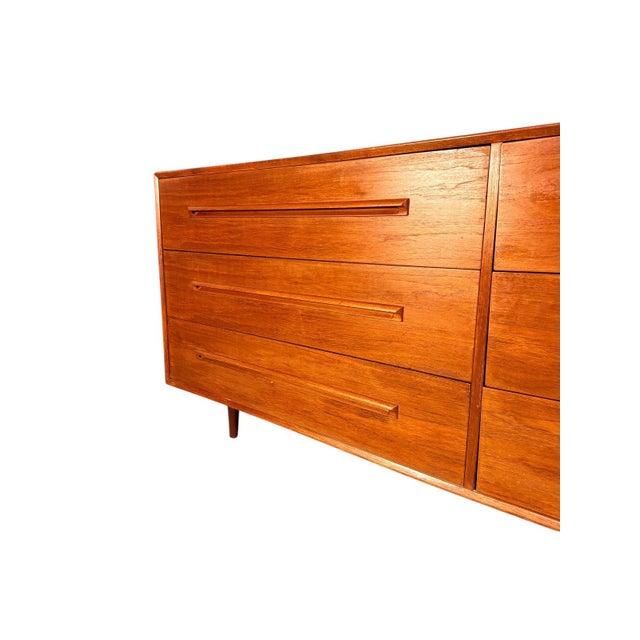 Mid Century Modern Teak 6-Drawer Dresser by Westnofa of Sweden, Attributed For Sale - Image 10 of 16