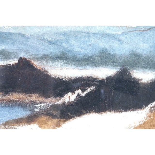 Charles Culver Signed Sea & Mountains Modern Pastel Drawing on Paper Framed 1950 For Sale In Detroit - Image 6 of 9