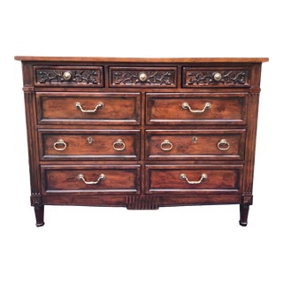 A Vintage Henredon Louis XVI Walnut & Oak Chest of Drawers For Sale