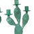 Vintage 1990s Pair of (2) Turquoise Prickly Pear Cactus Candelabras Metal Candle Stick Holders For Sale - Image 13 of 17