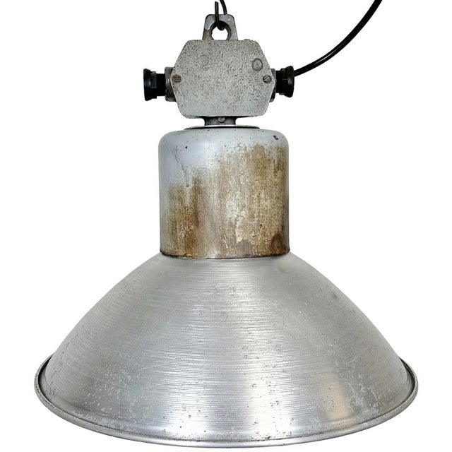 Industrial Aluminium Pendant Lamp from Polam Wilkasy, 1960s For Sale - Image 18 of 18
