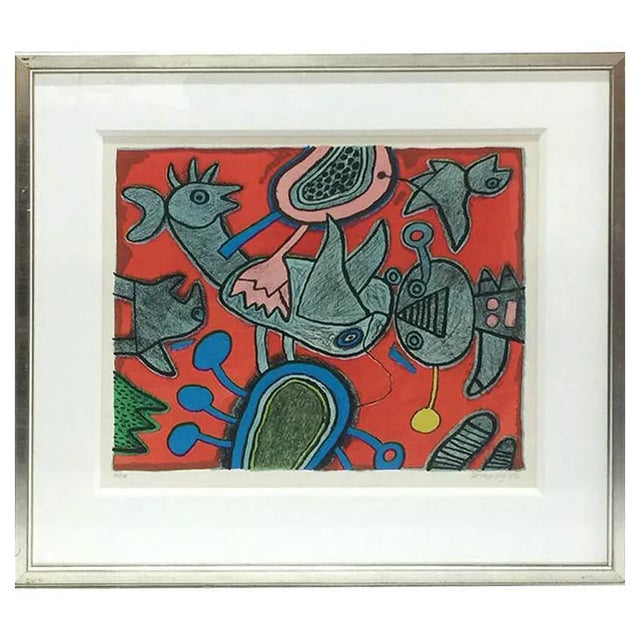 Corneille, L'Ange Descendu des Astres II, 1992, Lithograph, Framed For Sale