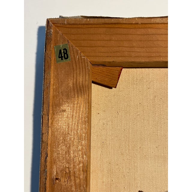 1969 Oil on Canvas Painting by Andrew William Vachon "Jesse James, the Studio" For Sale - Image 9 of 9