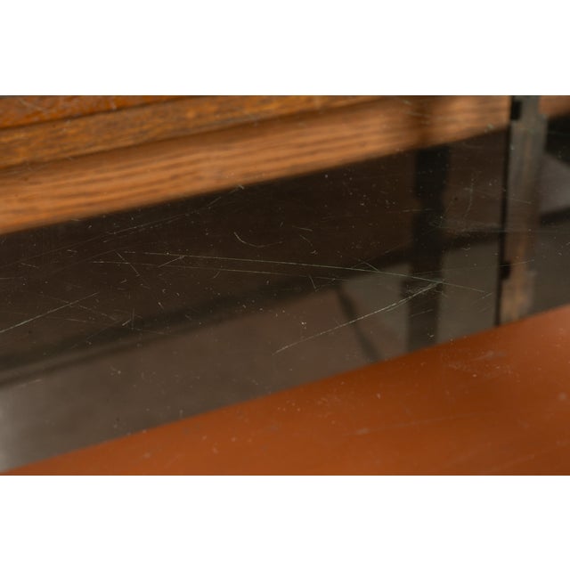 Brown Antique Oak & Glass Retail Showcase With Storage Base For Sale - Image 8 of 16