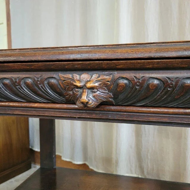 Wood Lion Carved 3 Tier Server England, Circa 1860 For Sale - Image 7 of 13