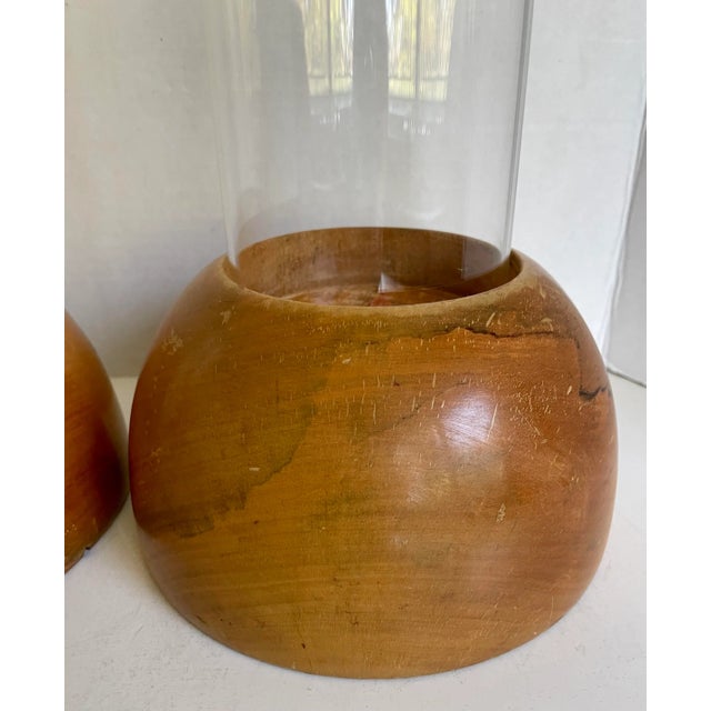 1960s Danish Modern Hurricane Candle Holder Pair For Sale - Image 4 of 9