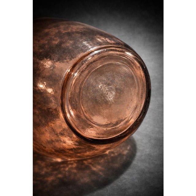 Large Blush Pink Glass Demijohn Floor Vase – Coastal Organic Modern Accent, 25” For Sale - Image 4 of 8
