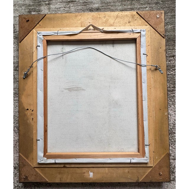 Wood Large Floral Still Life Oil Painting Ornate Gilt Frame Framed Traditional Vintage European For Sale - Image 7 of 7