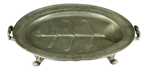 C. 1851-1870 James Dixon & Sons Sheffield Large Pewter Warming Meat Dish