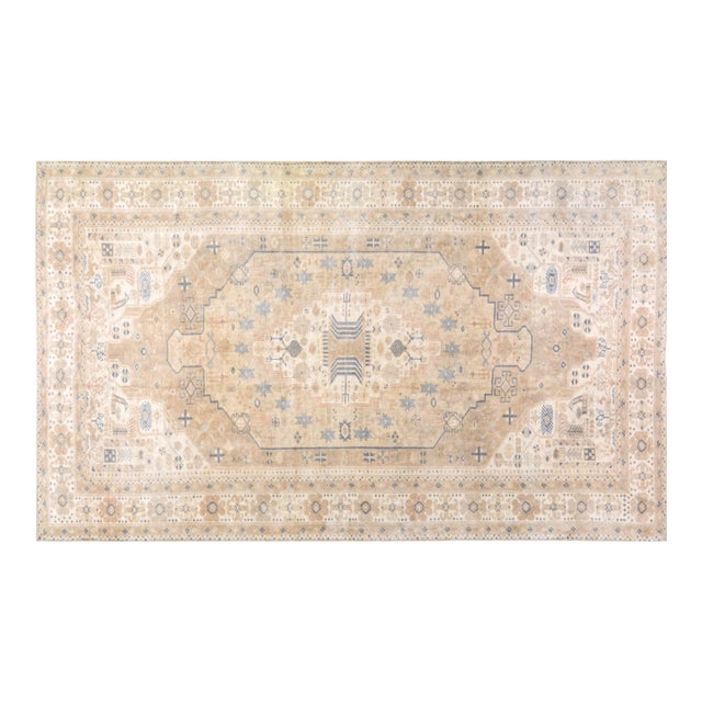 Turkish Oushak Hand Knotted Wool Rug, 6'8"x11'1" For Sale