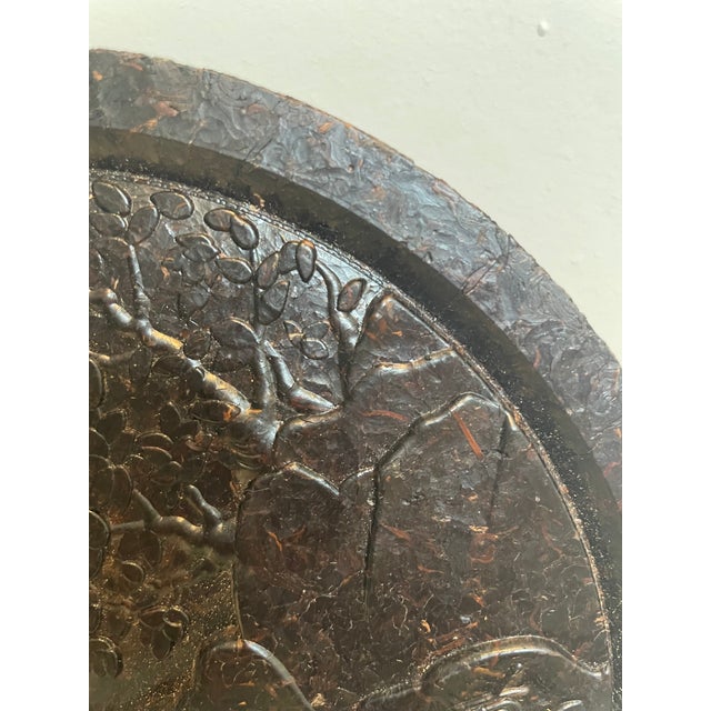 Vintage 2011 Yang Lou Dong Aged Dark Tea Brick Plaque - Relief Carved Red Cliff Scene For Sale In Atlanta - Image 6 of 12